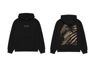 ZAZU Gold Leaves Black Hoodie