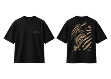 ZAZU Gold Leaves Black T-shirt