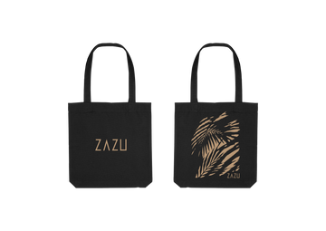 ZAZU Gold Leaves Black Tote Bag
